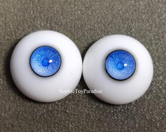 Realistic Blue Doll Eyes Safety Eyes Resin Eyes,1/3 1/4 1/6 Bjd Eyes Toy Eyes 10mm 12mm 14mm 16mm 18mm Bjd Eyes Small/Normal Iris