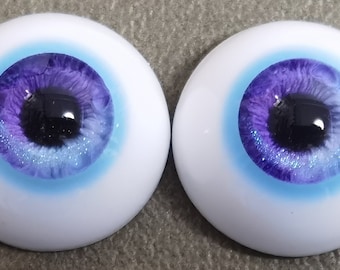 Purple Doll Eyes Realistic Eyes Safety Eyes for Ob11 1/6 1/4 1/3 Bjd Doll Accessories,10mm 12mm 14mm 16mm 18mm Doll Eyes Small Iris