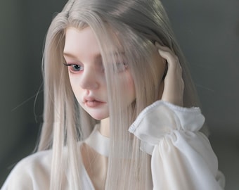 Modepoppruik Lange Rechte Pruik voor 1/3 BJD-pop Accessoires, BJD-pruik 8-9'' Pop Haar voor poppen