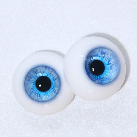 Realistic Glass Doll Eyes Blinking BJD Eyes,safety Toy Eyes Toy Eyes for  Doll Accesories,blue Eyes Size 10mm,12mm,14mm,16mm 