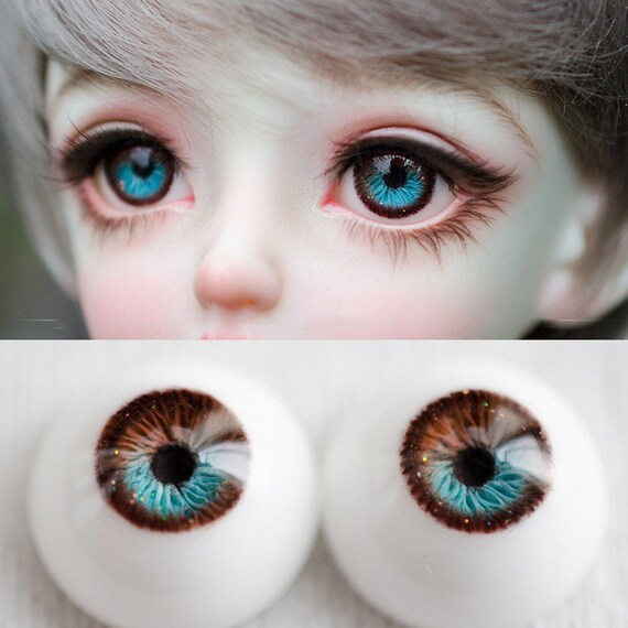 Realistic Glass Doll Eyes Blinking BJD Eyes,safety Toy Eyes Toy Eyes for  Doll Accesories,blue Eyes Size 10mm,12mm,14mm,16mm 