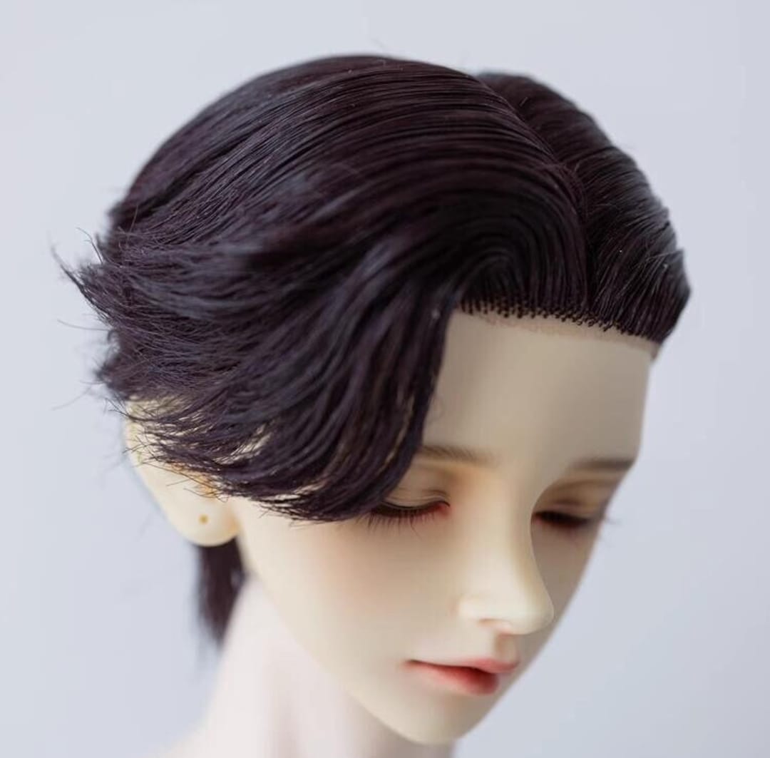 Poupées Bricolage Perruque Courte avec Frange Cheveux pour 1/4 Accessoire de Perruque Poupée