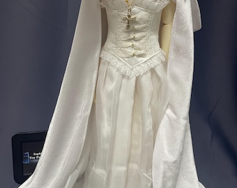 Vestido de seda para muñeca BJD, conjunto largo para muñecas de escala 1/3.