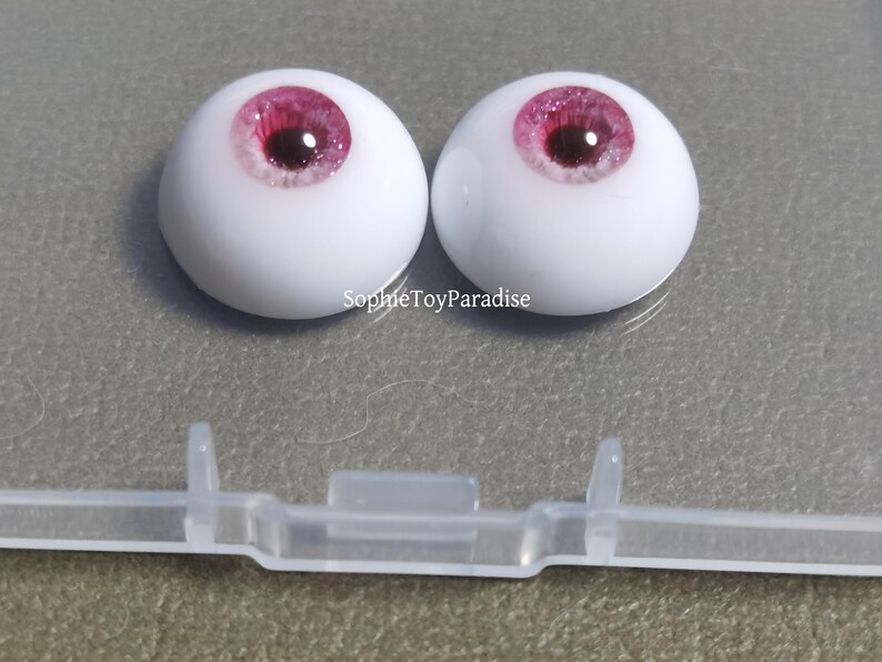 Blinking Doll Eyes Pink Safety Eyes,1/3 1/4 1/6 1/8 Bjd Eyes 8mm 10mm 12mm 14mm 16mm 18mm Craft Eyes for Dolls image 10