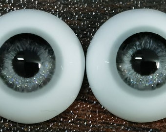 Ojos de muñeca de resina realistas, ojos de seguridad, ojos Bjd de 10 mm, 12 mm, 14 mm, 16 mm y 18 mm, ojos de juguete de color negro y gris