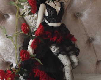 Abito per bambola BJD, stile lingerie sexy, taglie 1/4 e 1/3