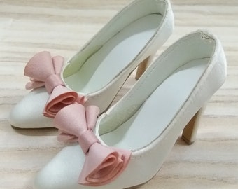 Doll Shoes High Heel Doll Boots BJD Shoes for 1/3 Scale Doll Accessories,Butterfly Bows Shoes for Dolls