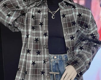 1/3 id75 Bjd Clothes Male Doll Clothing Star T-shirt for Bjd Uncle Doll,Fashion Boy Doll Clothes 75cm Bjd Clothes Loose Style Doll Tops