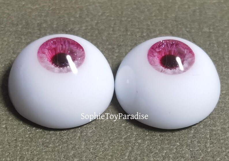 Blinking Doll Eyes Pink Safety Eyes,1/3 1/4 1/6 1/8 Bjd Eyes 8mm 10mm 12mm 14mm 16mm 18mm Craft Eyes for Dolls image 5