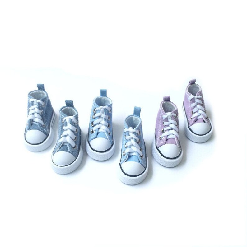 1/3 BJD Super Dollfie SD Lace-Up Cons Canvas Shoes for Dolls,Fashion Doll Shoes BJD Boots (Size 7.5cm) 