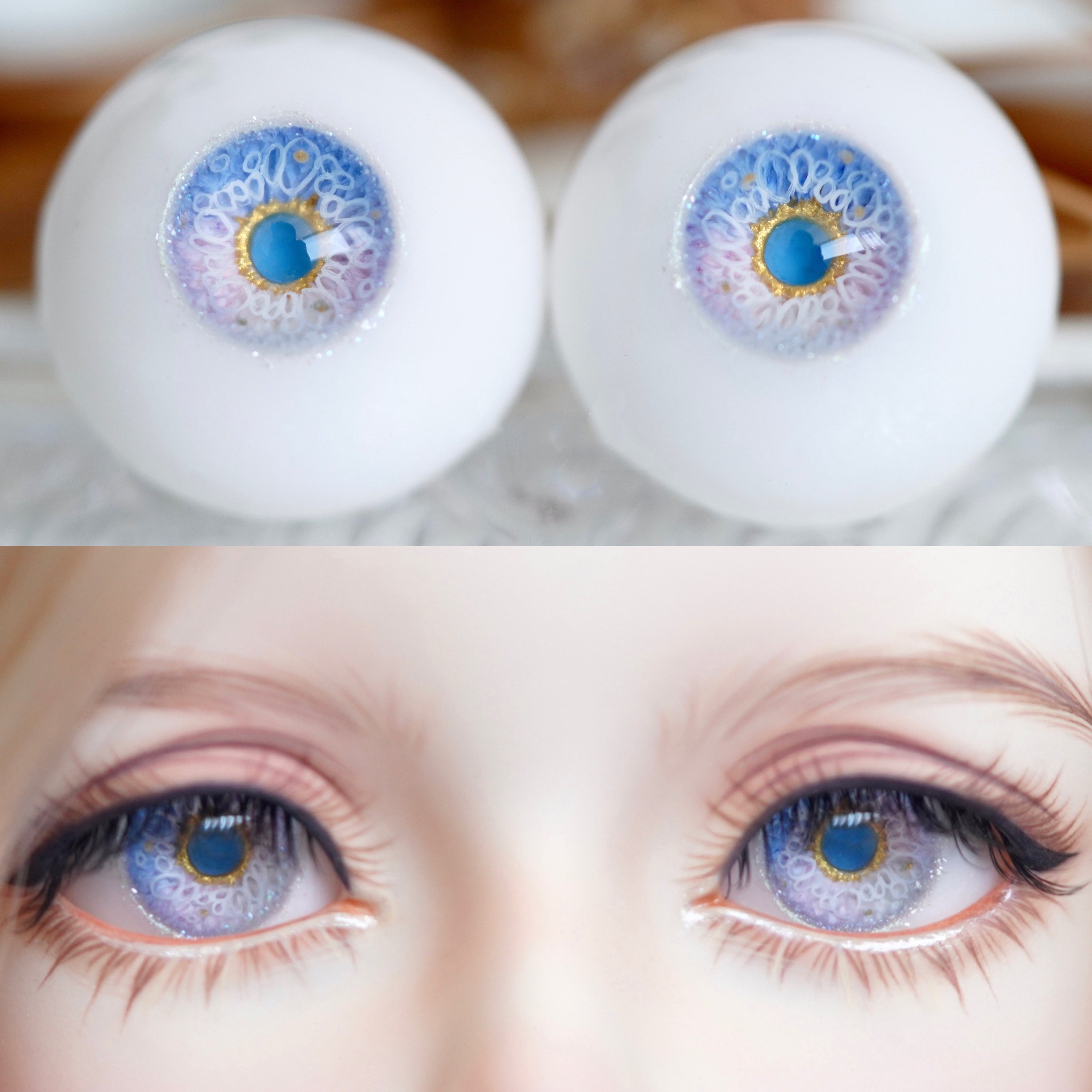 Blinking Doll Eyesrealistic Safety Eyesbjd Eyes 10mm 12mm Etsy