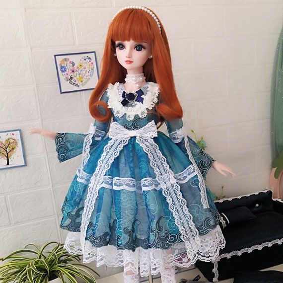 1/3 SD BJD Clothes Blue Doll Dresslolita Dress Bjd Outfit for - Etsy