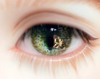 Ojos de muñeca verdes realistas, ojos de seguridad, ojos de juguete, ojos de resina Bjd de 10 mm a 20 mm, ojos de juguete de mariposa