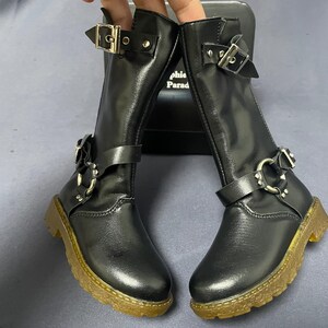 Brown/Black Leather Boots,Miniature Buckle Boots,1/3 SD BJD Shoes Boy Shoes for Most 70cm Uncle Doll image 5