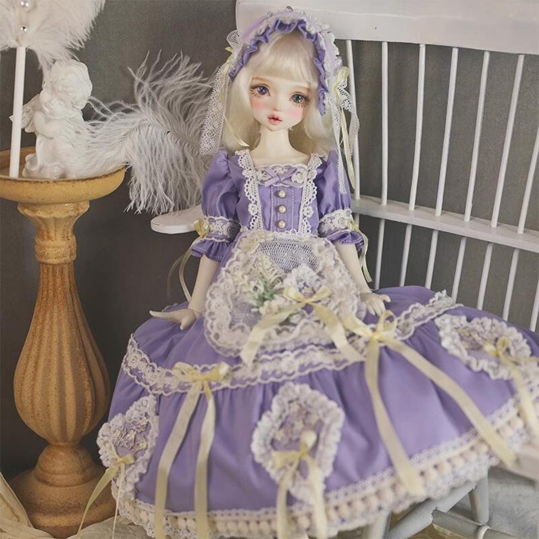 1/6 1/4 Msd Bjd Clothes Purple Doll Dress for BJD Doll Etsy