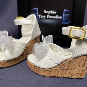 Chaussures BJD 1/3, chaussures Bjd 1/4, chaussures à talons hauts sandales bowknot pour accessoires de poupée fille BJD image 3