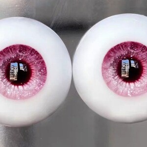 Blinking Doll Eyes Pink Safety Eyes,1/3 1/4 1/6 1/8 Bjd Eyes 8mm 10mm 12mm 14mm 16mm 18mm Craft Eyes for Dolls image 3
