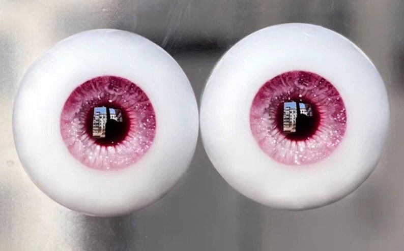 Blinking Doll Eyes Pink Safety Eyes,1/3 1/4 1/6 1/8 Bjd Eyes 8mm 10mm 12mm 14mm 16mm 18mm Craft Eyes for Dolls image 3