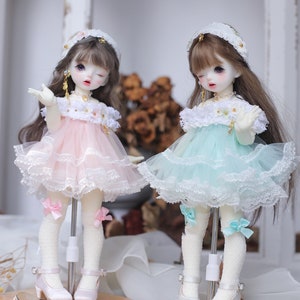 Details about   BJD Doll Clothes YoSD Dress with Rabbit Printing for 1/6 BJD Doll outfit 