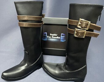 BJD 1/3 70cm Bjd Boots,Black Leather Shoes Long Boots