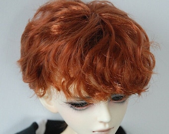 BJD Perücke Kurze Lockige Perücke für 1/3 1/4 1/6 BJD Puppen, 9 Farben Größe von 17-25 CM