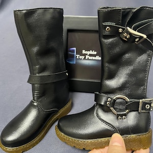 Brown/Black Leather Boots,Miniature Buckle Boots,1/3 SD BJD Shoes Boy Shoes for Most 70cm Uncle Doll image 1
