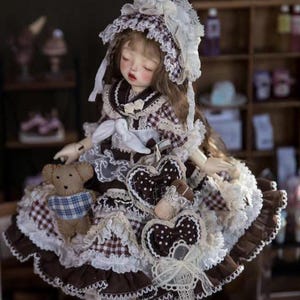 1/4 and 1/4 Puyoodoll Kumako Spring Bunny BJD Outfit Set – Denim