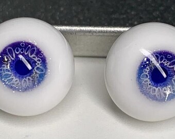 Ojos de muñeca personalizados, ojos de seguridad realistas, ojos de resina Bjd de 10 mm a 20 mm, ojos de color violeta y azul