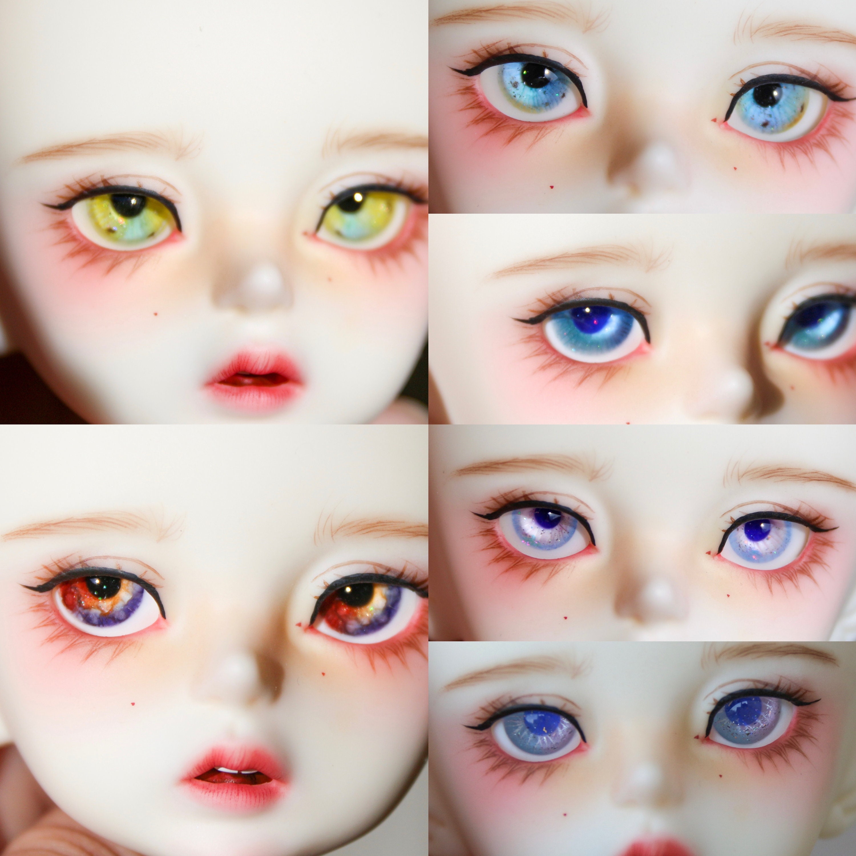 BJD Doll Eyes, Doll Eyes Accessories for 1/8 1/6 1/4 1/3 Ball Jointed SD  Doll, Different Beautiful Eyeballs Can Be Selected,B,16mm