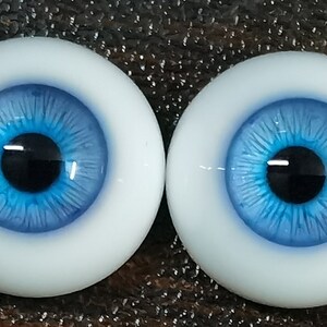Realistic Blue Resin Doll Eyes, BJD Toy Eyes (12-18mm)