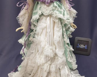 BJD Doll Dress, Lace Outfit with Hat, 1/3 1/4 Size