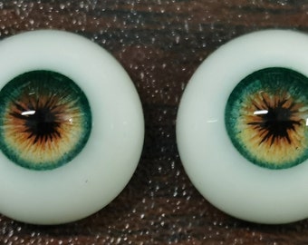 Forest Green Doll Eyes, Realistic Resin BJD Eyes, 12-18mm