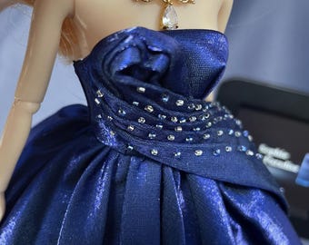 Custom 1/3 1/4 1/6 Bjd Doll Clothes Blue Tutu Dress for 27-65cm Bjd SD