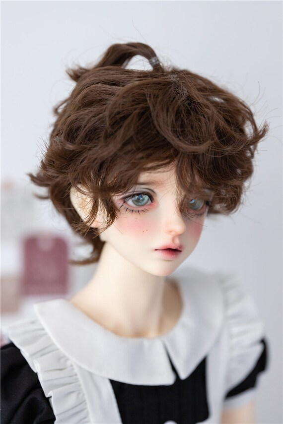 New Small 1/3 Doll Wigs For 20CM-21CM Head DIY BJD SD Doll Short Wavy Dolls  Hair