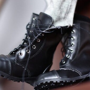 Fashion Doll Shoes 1/3 BJD Shoes for Boy/Uncle Doll,Black Doll Boots(Inner Size about 9.5*4cm)