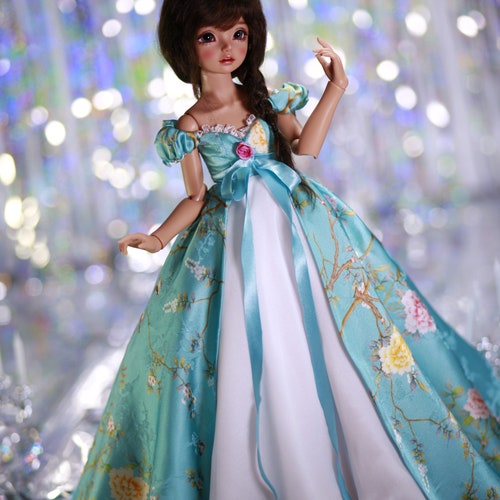 Belle Blue Doll Dress With Bow: Fits 11.5 or 17 Inch Dolls - Etsy