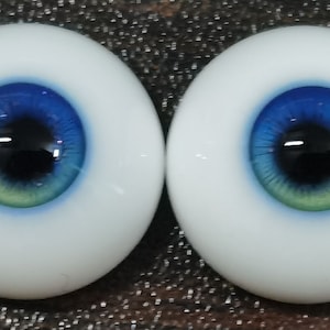 Blue Resin Doll Eyes, Glitter Safety Eyes, BJD Doll Supplies