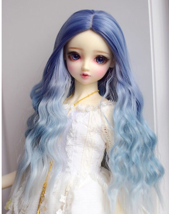 Long Curly BJD Doll Wig, Fashion Wig (6-10'')