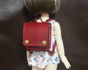 1/6 BJD Boneca Mão Bolsa de Ombro de Couro para Acessórios de Boneca Ob24, Bolsa Mini Mochila Mini para Bonecas