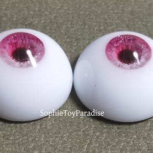 Blinking Doll Eyes Pink Safety Eyes,1/3 1/4 1/6 1/8 Bjd Eyes 8mm 10mm 12mm 14mm 16mm 18mm Craft Eyes for Dolls image 4