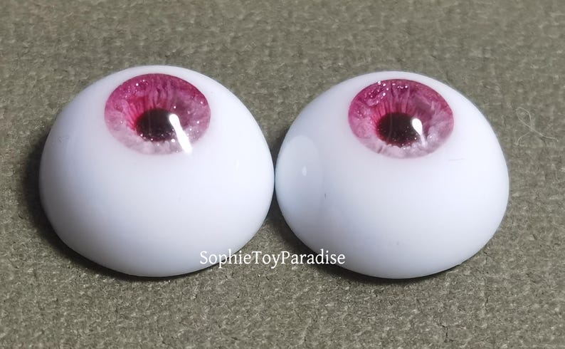 Blinking Doll Eyes Pink Safety Eyes,1/3 1/4 1/6 1/8 Bjd Eyes 8mm 10mm 12mm 14mm 16mm 18mm Craft Eyes for Dolls image 4