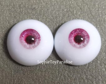Olhos de boneca piscando Olhos de segurança rosa, 1/3 1/4 1/6 1/8 Olhos Bjd 8 mm 10 mm 12 mm 14 mm 16 mm 18 mm Olhos artesanais para bonecas