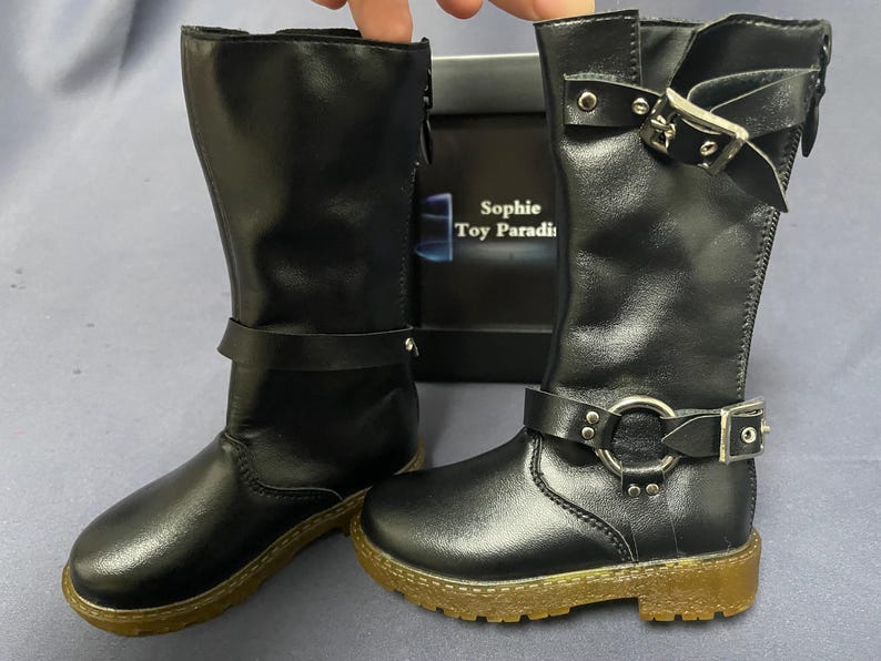 Brown/Black Leather Boots,Miniature Buckle Boots,1/3 SD BJD Shoes Boy Shoes for Most 70cm Uncle Doll image 4