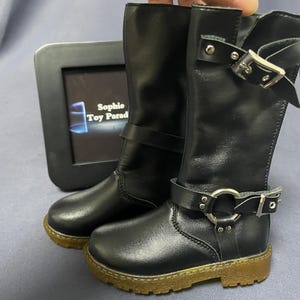 Brown/Black Leather Boots,Miniature Buckle Boots,1/3 SD BJD Shoes Boy Shoes for Most 70cm Uncle Doll image 2