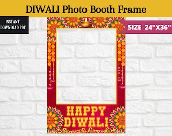 DIY Diwali Photo booth Frame, Photo Booth Props, Festival Photo Prop, Printable Photo Prop, Diwali Decorations, Diwali Ideas, Diwali Decor