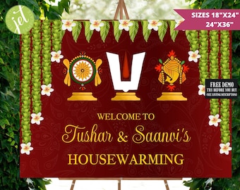 Grahapravesh Sign: Indian Housewarming Welcome (Digital Download)