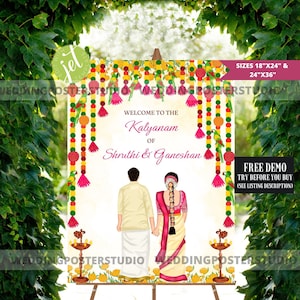 South Indian Wedding Welcome Sign: Kalyanam (Digital Download)