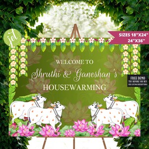Pichwai Cow Housewarming Welcome Sign: Grihapravesh (Digital Download)
