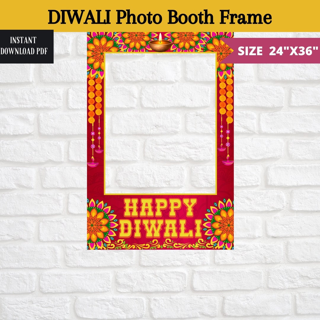 DIY Diwali Photo Booth Frame Photo Booth Props Festival Etsy