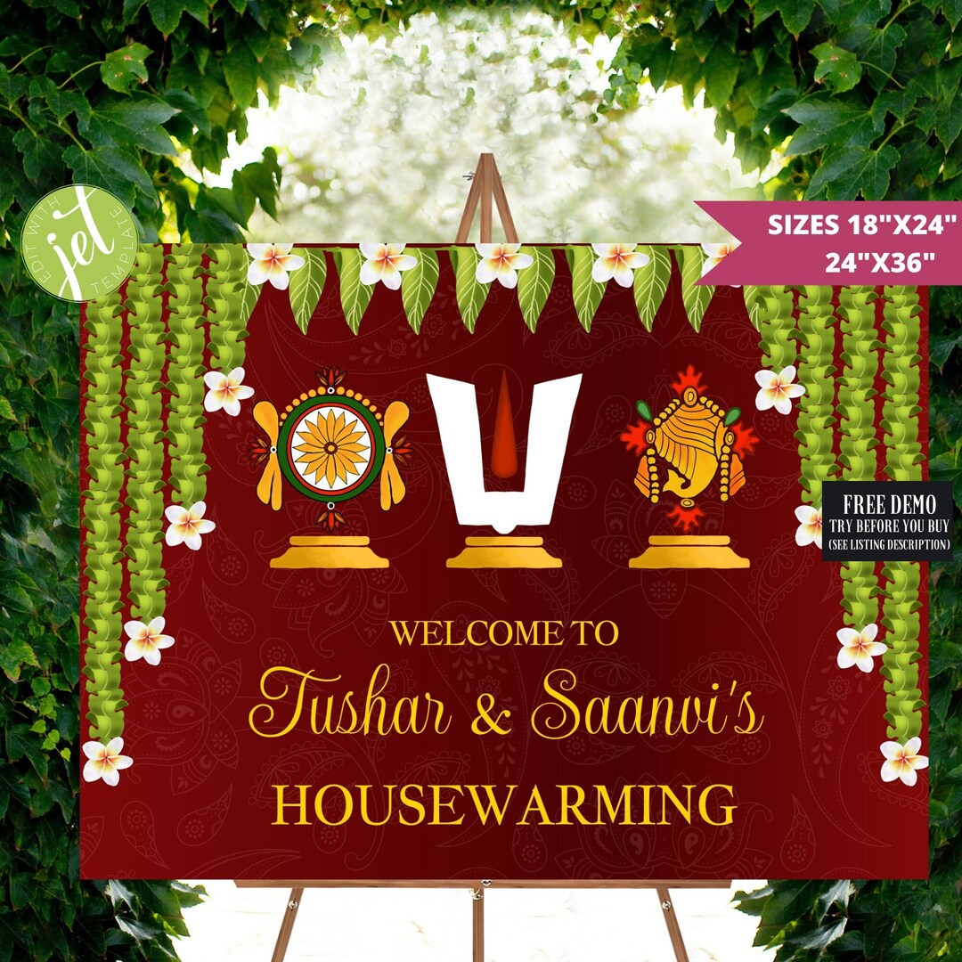 Housewarming Sign, Grahapravesh Sign, Gruhapravesh Sign, New House